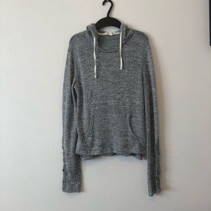 Aeropostale Light Grey with Lace Detailing Hoodie